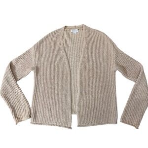 Velvet By Graham & Spencer 'Terrah' Putty Open Front Cardigan Size Large